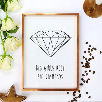 Poster big girls need big diamonds taylor affiche lovely decor