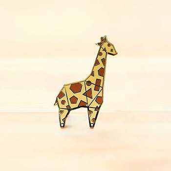 Broche girafe origami brooch giraffe hug porcupine pin's pins