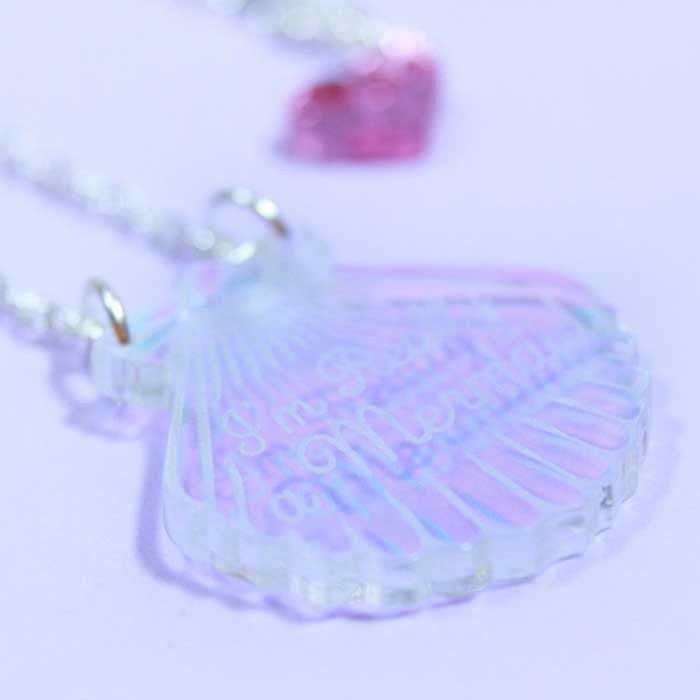 Collier mermaid shell love crafty iridescent