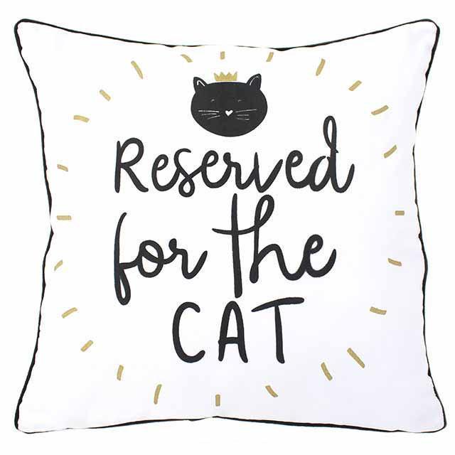 Coussin reserved for the cat reserve chat deco tendance